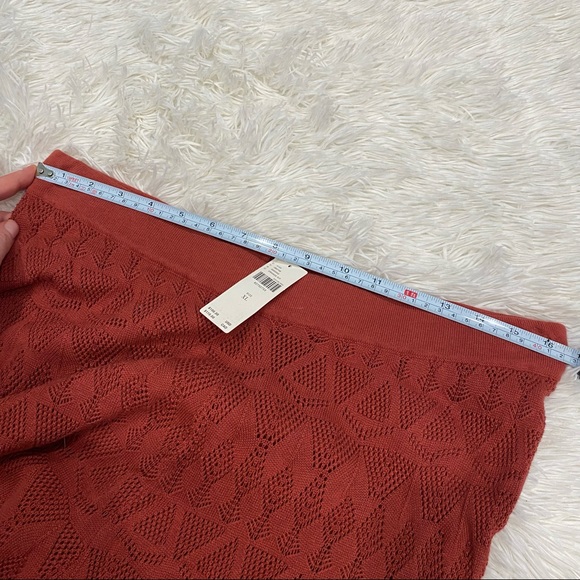 NEW Anthropologie Pointelle High Rise Wide Leg Stretch Knit Lounge Pants Crochet - Picture 9 of 16